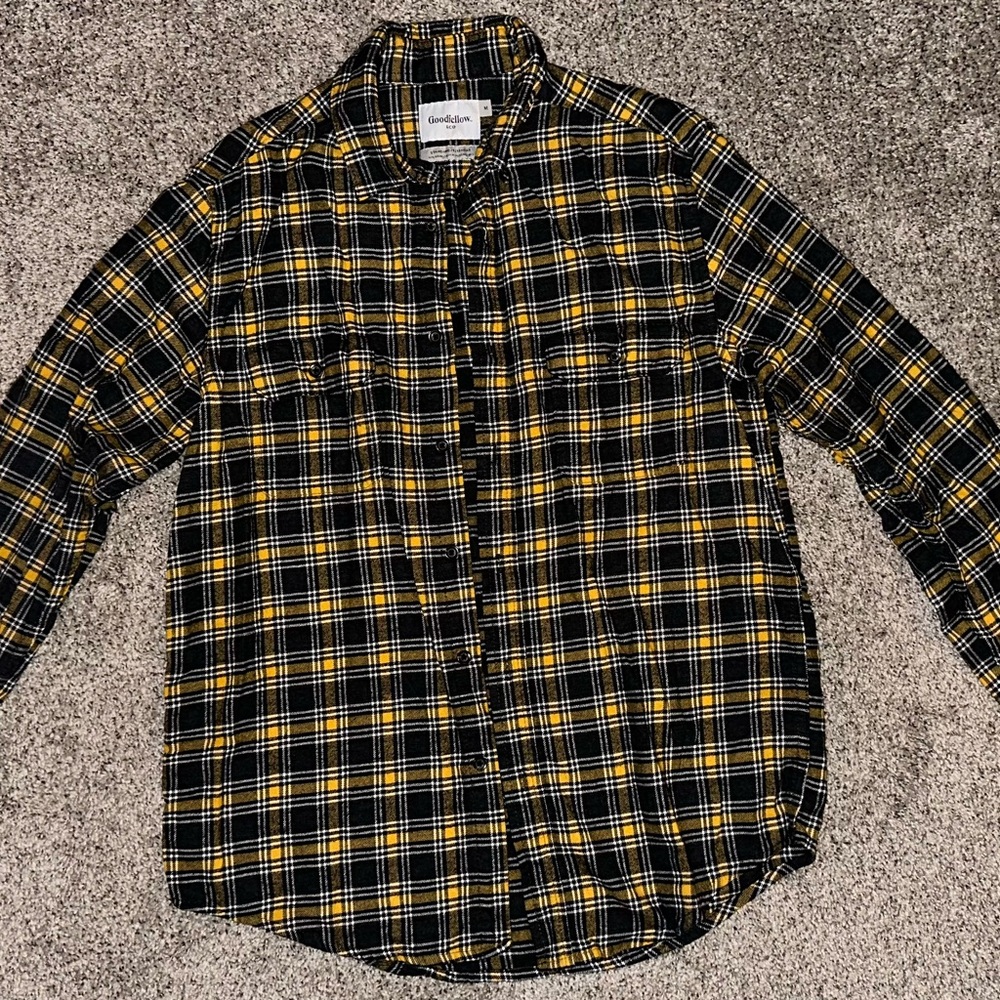 Yellow and black flannel